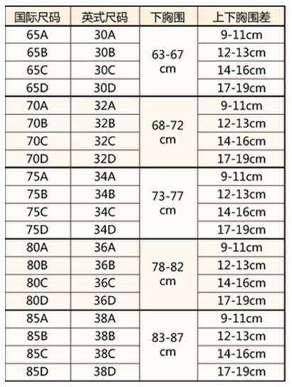 J罩杯 胸围图片