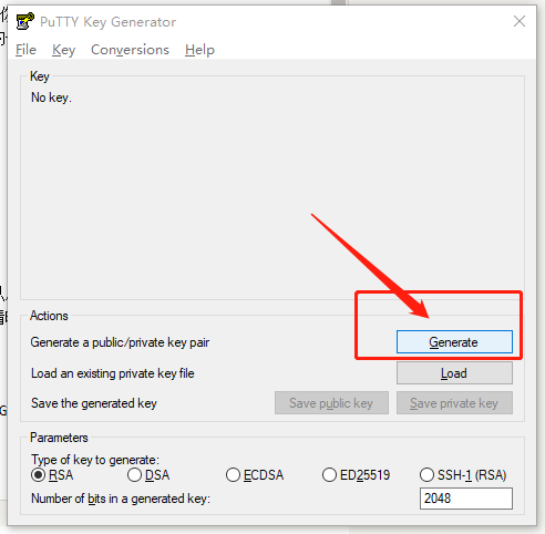 PuttyGen生成私钥公钥