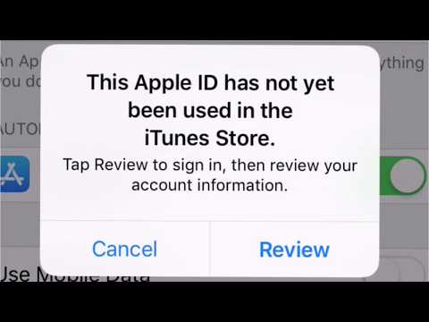 This apple id has not yet been used in the itunes store
